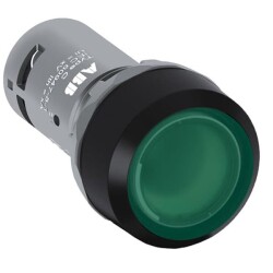 CP1-13G-10 ( Işıklı, yaylı düz kafalı buton - Yeşil ) - ABB