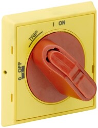MSHD-LTY Handle, IP64, red/yellow, ( döner kurma kolu ) - ABB