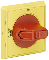 MSHD-LY Handle, IP64, red/yellow, ( döner kurma kolu ) - ABB